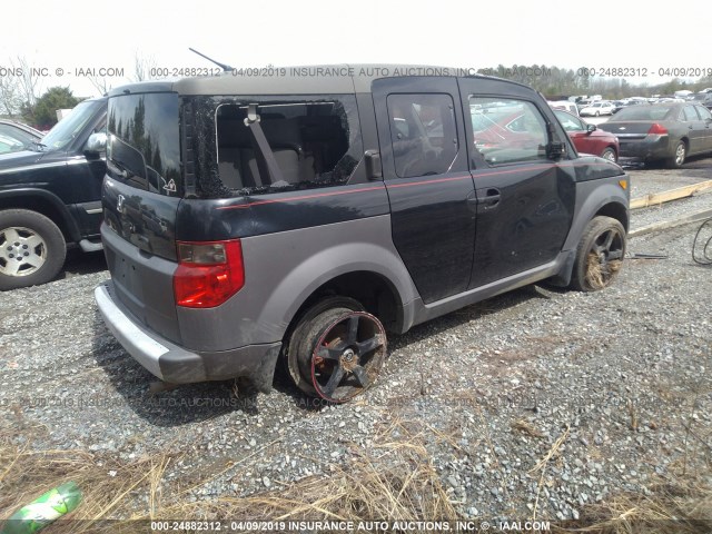 5J6YH18503L012731 - 2003 HONDA ELEMENT EX BLACK photo 4