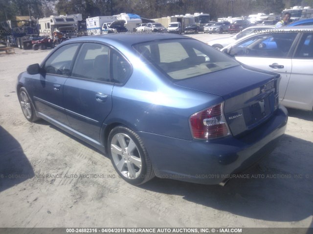 4S3BL676274201558 - 2007 SUBARU LEGACY GT LIMITED BLUE photo 3