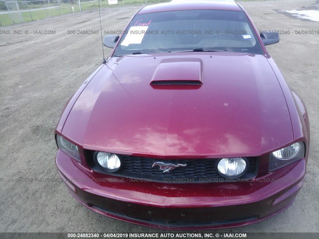 1ZVFT82H575231781 - 2007 FORD MUSTANG GT MAROON photo 6