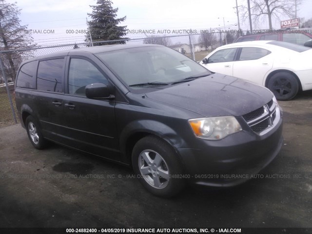 2C4RDGCG8CR275672 - 2012 DODGE GRAND CARAVAN SXT BLACK photo 1