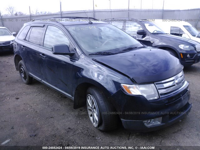 2FMDK4JC8ABB30793 - 2010 FORD EDGE SEL Dark Blue photo 1