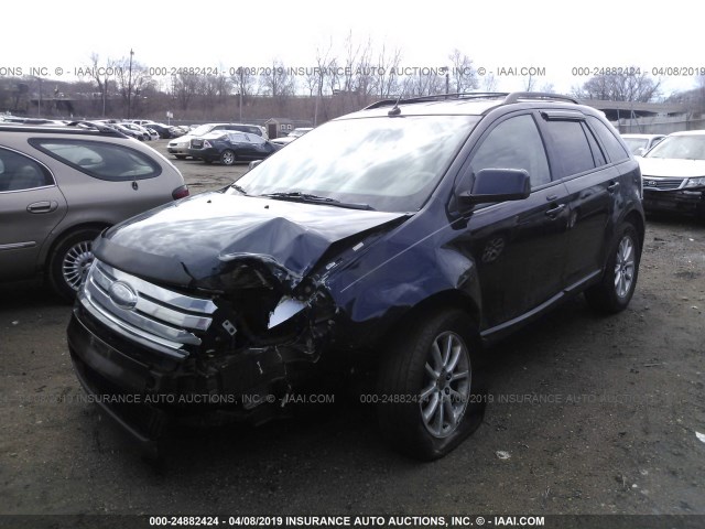 2FMDK4JC8ABB30793 - 2010 FORD EDGE SEL Dark Blue photo 2