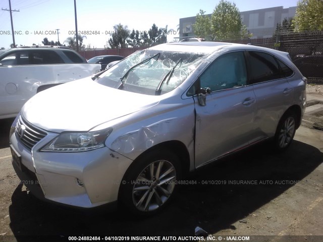 2T2ZB1BA1FC004520 - 2015 LEXUS RX 450H SILVER photo 2