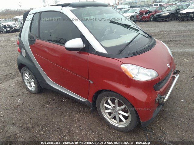 WMEEK31X29K251490 - 2009 SMART FORTWO PASSION RED photo 1