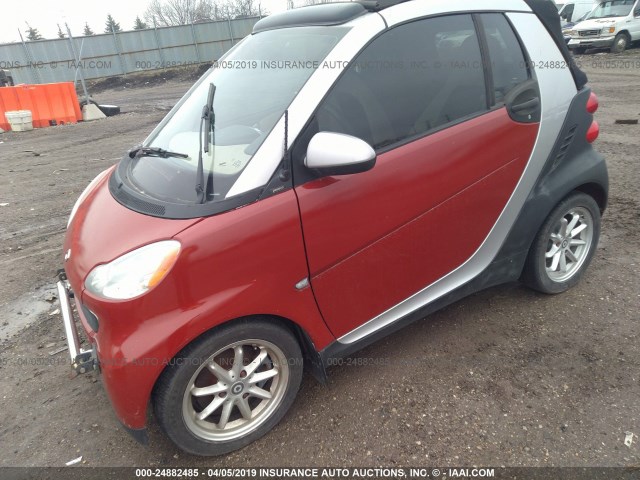 WMEEK31X29K251490 - 2009 SMART FORTWO PASSION RED photo 2