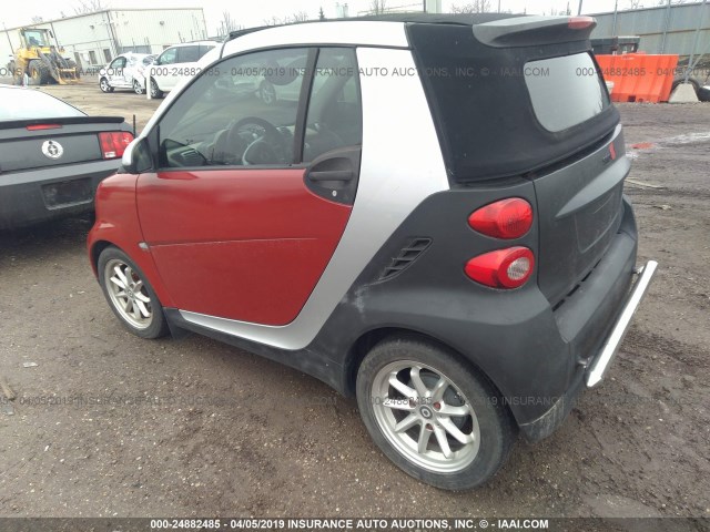 WMEEK31X29K251490 - 2009 SMART FORTWO PASSION RED photo 3