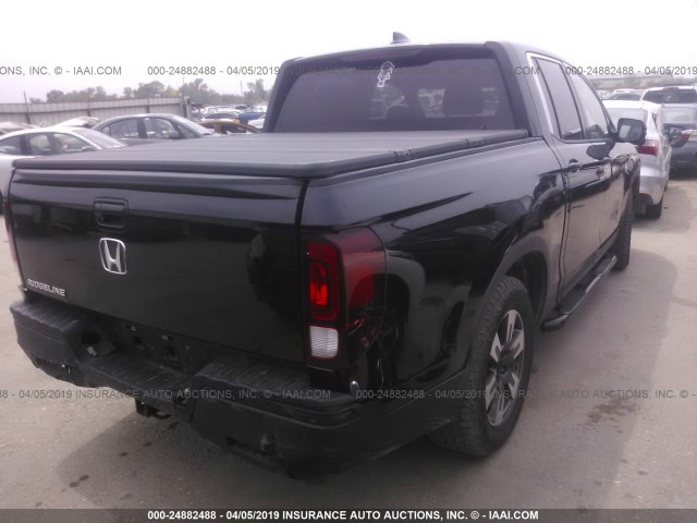 5FPYK2F68HB006010 - 2017 HONDA RIDGELINE RTL BLACK photo 4