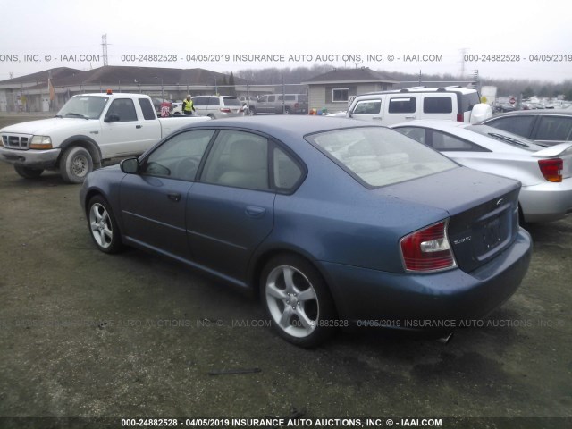 4S3BL616467204001 - 2006 SUBARU LEGACY 2.5I BLUE photo 3