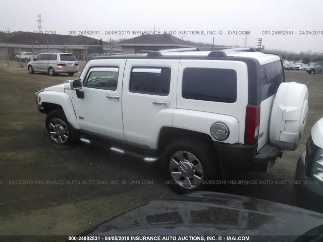 5GTDN13E778246841 - 2007 HUMMER H3 WHITE photo 3