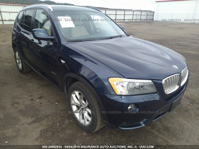 5UXWX7C56BL732560 - 2011 BMW X3 XDRIVE35I BLUE photo 1