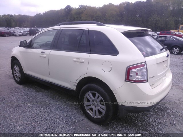 2FMDK48C28BB21510 - 2008 FORD EDGE SEL WHITE photo 3