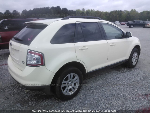 2FMDK48C28BB21510 - 2008 FORD EDGE SEL WHITE photo 4