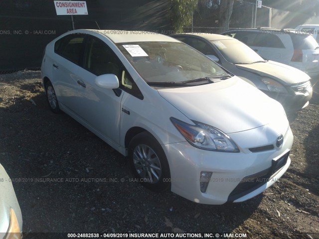 JTDKN3DP8E3061069 - 2014 TOYOTA PRIUS PLUG-IN  WHITE photo 1