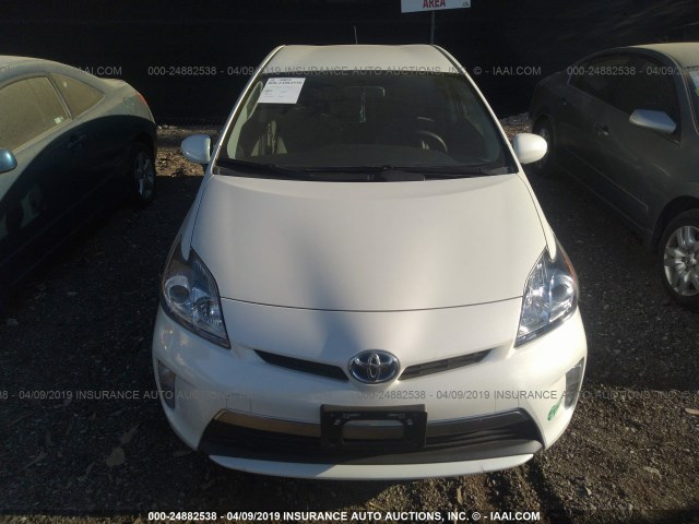 JTDKN3DP8E3061069 - 2014 TOYOTA PRIUS PLUG-IN  WHITE photo 6