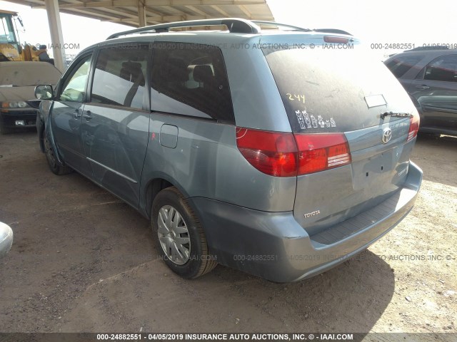 5TDZA23C45S290110 - 2005 TOYOTA SIENNA CE/LE Light Blue photo 3