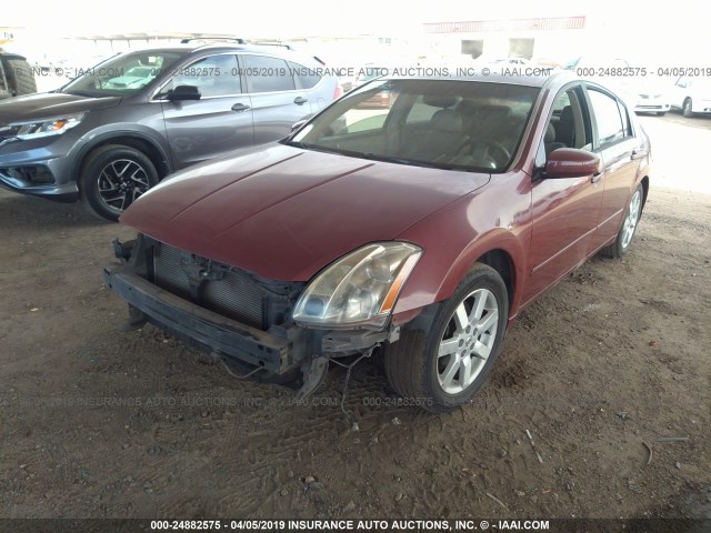 1N4BA41E05C804124 - 2005 NISSAN MAXIMA SE/SL MAROON photo 2