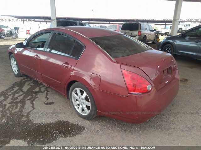 1N4BA41E05C804124 - 2005 NISSAN MAXIMA SE/SL MAROON photo 3