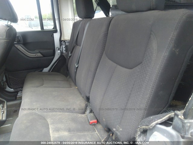 1C4HJWDG7EL221305 - 2014 JEEP WRANGLER UNLIMITE SPORT GRAY photo 8
