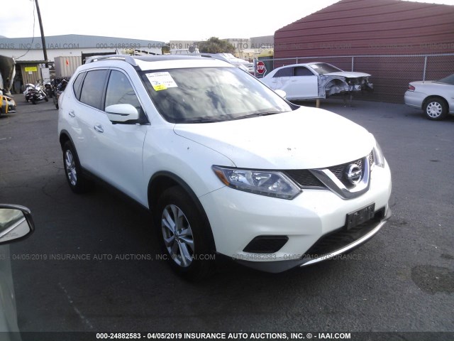 5N1AT2MV3GC887126 - 2016 NISSAN ROGUE S/SL/SV WHITE photo 1