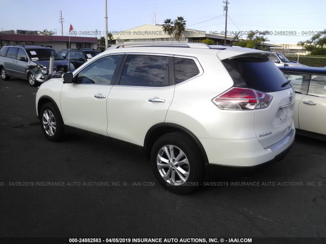 5N1AT2MV3GC887126 - 2016 NISSAN ROGUE S/SL/SV WHITE photo 3