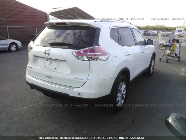 5N1AT2MV3GC887126 - 2016 NISSAN ROGUE S/SL/SV WHITE photo 4