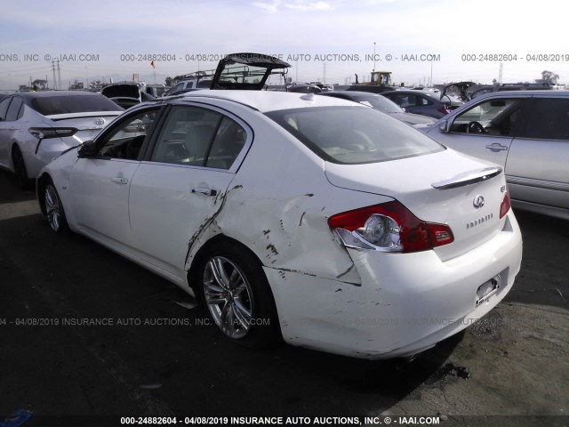 JN1CV6AP7FM580302 - 2015 INFINITI Q40 WHITE photo 3