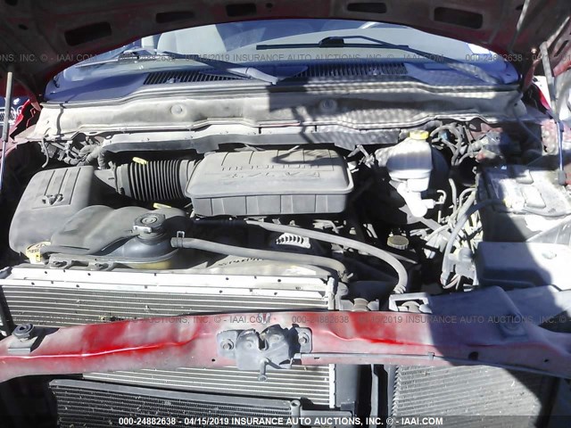 1D7HA16NX2J125647 - 2002 DODGE RAM 1500 წითელი ფოტო 10