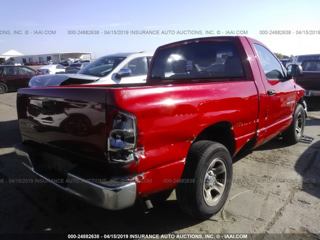 1D7HA16NX2J125647 - 2002 DODGE RAM 1500 წითელი ფოტო 4
