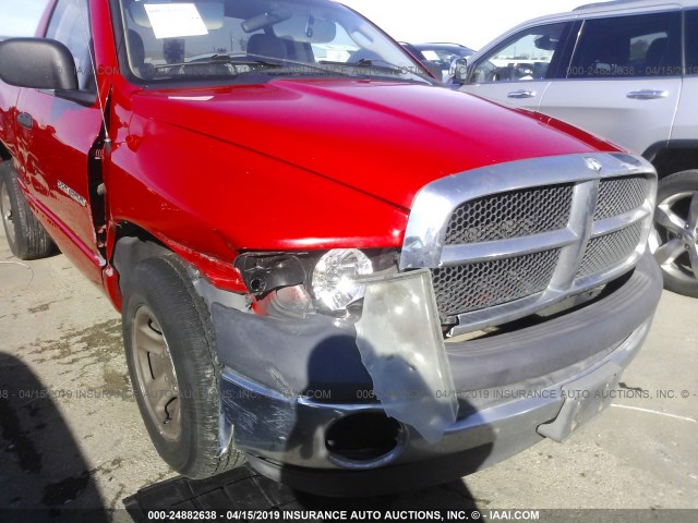 1D7HA16NX2J125647 - 2002 DODGE RAM 1500 წითელი ფოტო 6