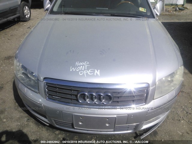 WAUML44E45N008387 - 2005 AUDI A8 L QUATTRO SILVER photo 10