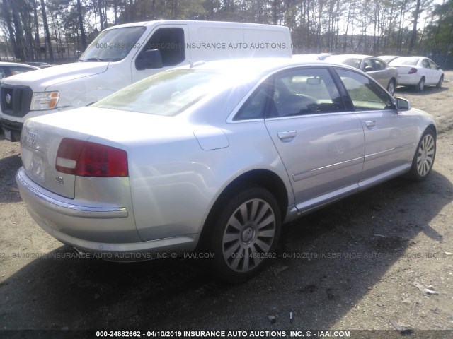 WAUML44E45N008387 - 2005 AUDI A8 L QUATTRO SILVER photo 4