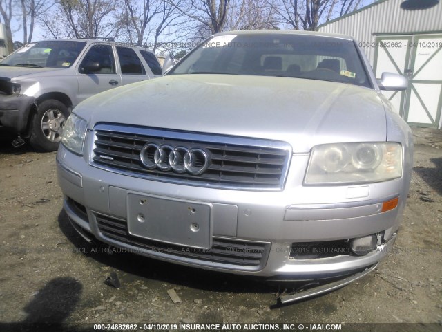 WAUML44E45N008387 - 2005 AUDI A8 L QUATTRO SILVER photo 6