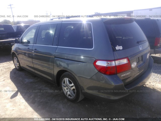 5FNRL38607B440403 - 2007 HONDA ODYSSEY EXL Light Blue photo 3