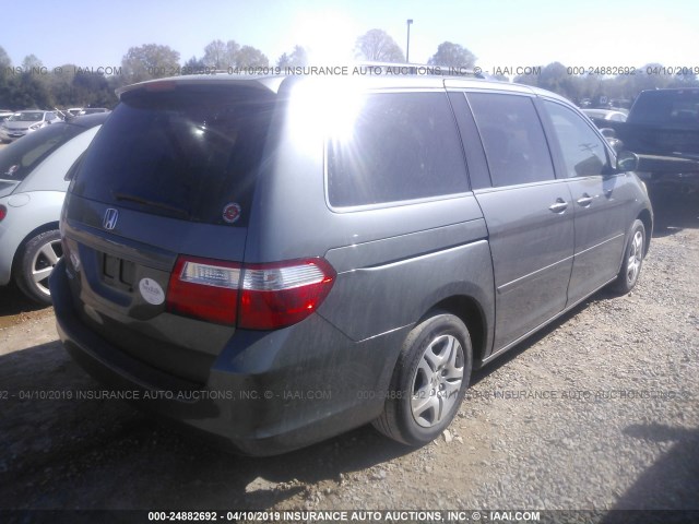 5FNRL38607B440403 - 2007 HONDA ODYSSEY EXL Light Blue photo 4