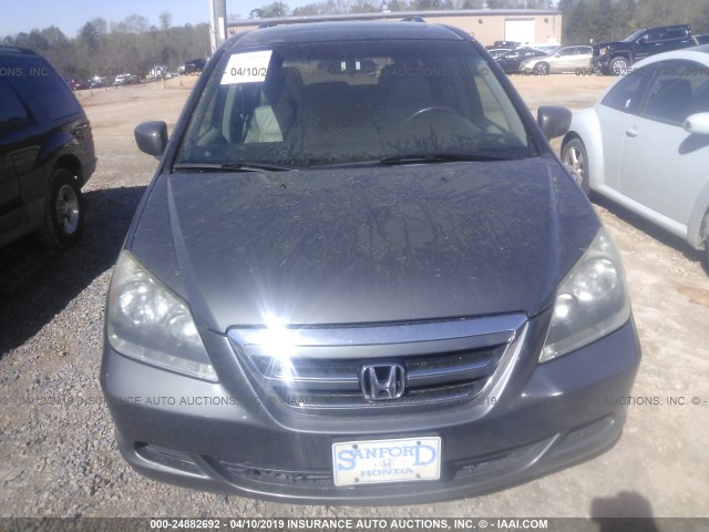 5FNRL38607B440403 - 2007 HONDA ODYSSEY EXL Light Blue photo 6