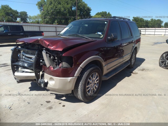 1FMJU1H54AEB67198 - 2010 FORD EXPEDITION EDDIE BAUER MAROON photo 2