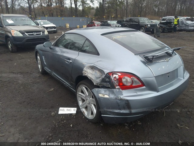 1C3AN69L84X022187 - 2004 CHRYSLER CROSSFIRE LIMITED Light Blue photo 3