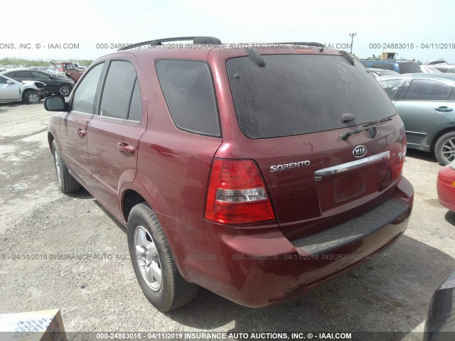 KNDJD735385777201 - 2008 KIA SORENTO EX/LX MAROON photo 3