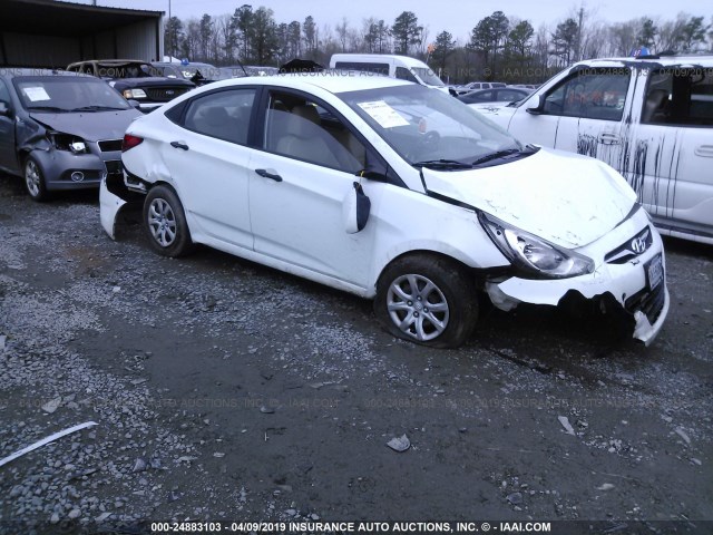 KMHCT4AE4CU068512 - 2012 HYUNDAI ACCENT GLS/GS WHITE photo 1