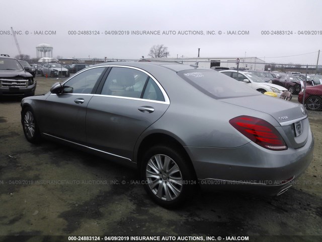 WDDUG8FB5FA092607 - 2015 MERCEDES-BENZ S 550 4MATIC GRAY photo 3