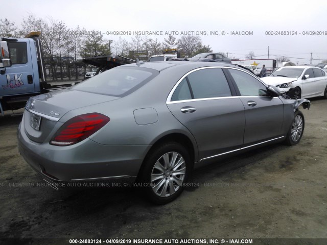 WDDUG8FB5FA092607 - 2015 MERCEDES-BENZ S 550 4MATIC GRAY photo 4