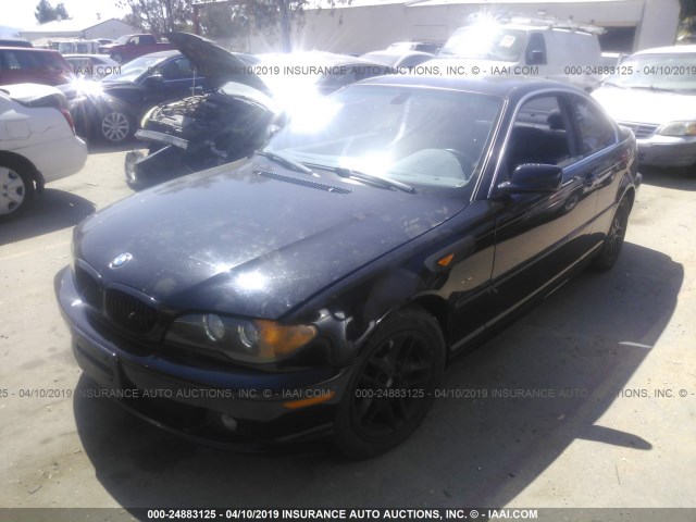 WBABV13444JT21292 - 2004 BMW 325 CI SULEV BLACK photo 2