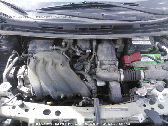 3N1CE2CP9EL356804 - 2014 NISSAN VERSA NOTE S/S PLUS/SV/SL BLACK photo 10