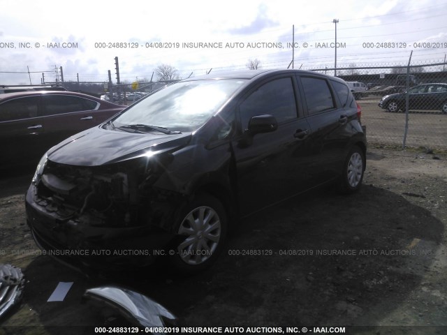 3N1CE2CP9EL356804 - 2014 NISSAN VERSA NOTE S/S PLUS/SV/SL BLACK photo 2