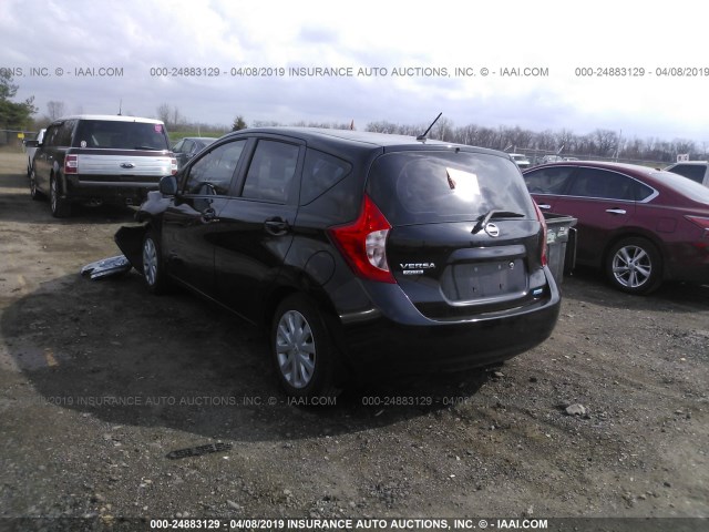 3N1CE2CP9EL356804 - 2014 NISSAN VERSA NOTE S/S PLUS/SV/SL BLACK photo 3