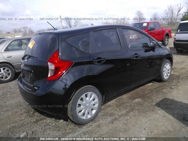 3N1CE2CP9EL356804 - 2014 NISSAN VERSA NOTE S/S PLUS/SV/SL BLACK photo 4