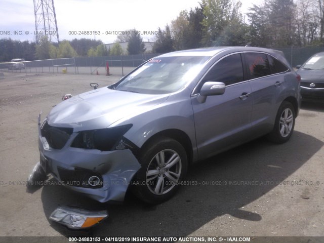 5J8TB3H54FL011066 - 2015 ACURA RDX TECHNOLOGY GRAY photo 2