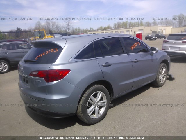 5J8TB3H54FL011066 - 2015 ACURA RDX TECHNOLOGY GRAY photo 4