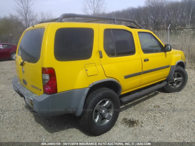 5N1ED28Y33C680815 - 2003 NISSAN XTERRA XE/SE YELLOW photo 4