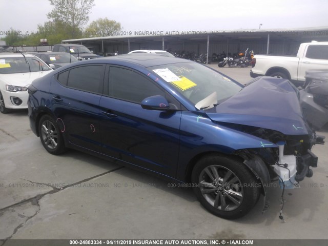 5NPD84LFXJH287224 - 2018 HYUNDAI ELANTRA SEL/VALUE/LIMITED BLUE photo 1